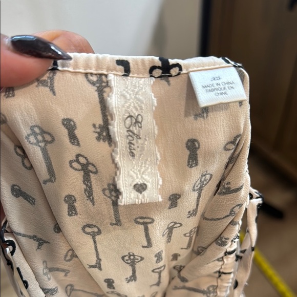 Black and Cream Pleated Spaghetti Strap Sundress - Picture 5 of 6